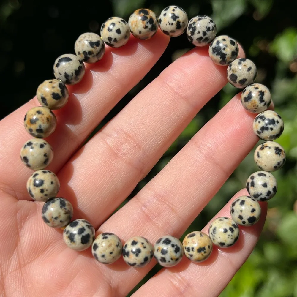 8mm stretchable Dalmatian bracelet‎